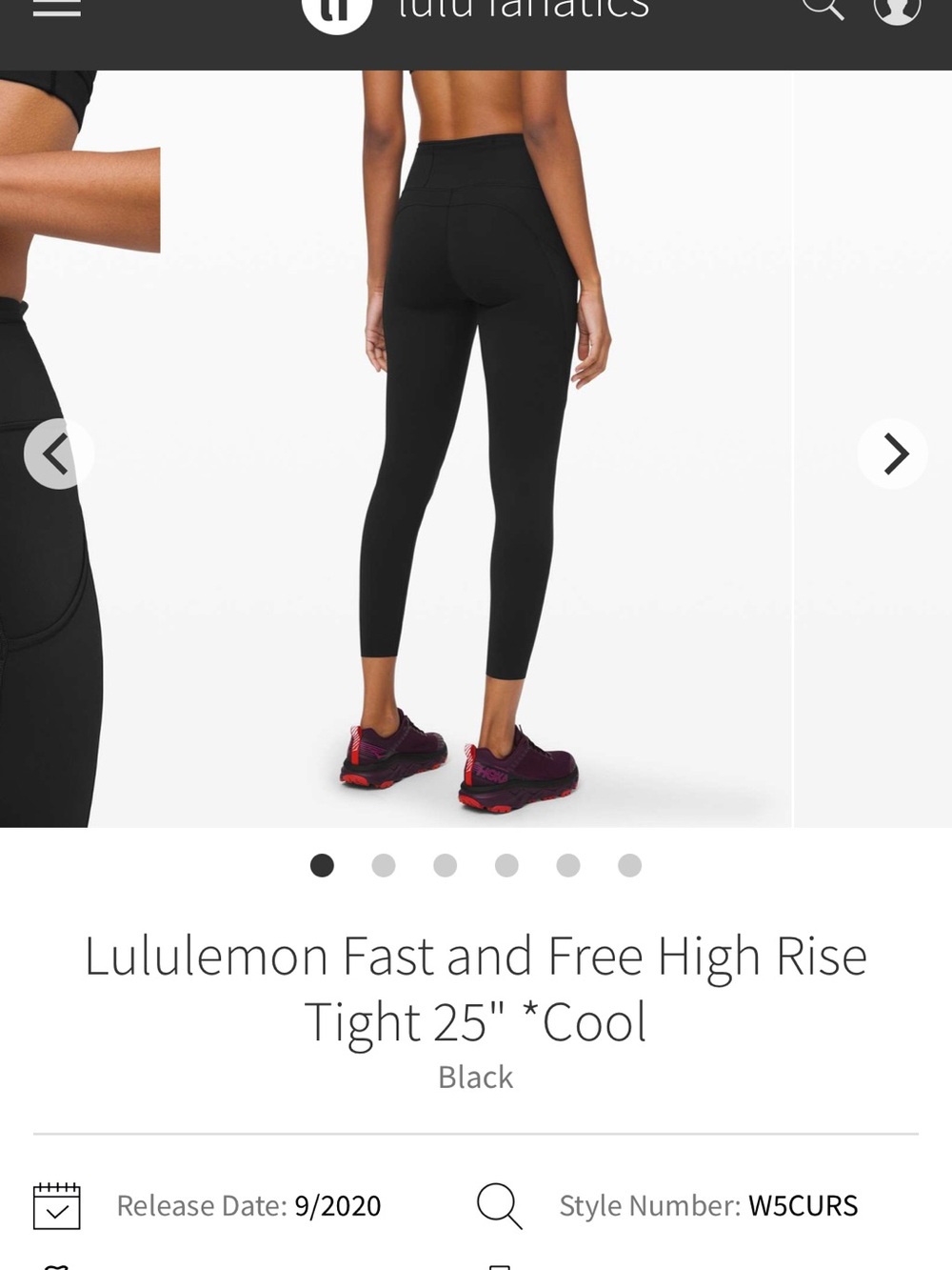 lululemon Fast and Free 25" Tight *Cool (High Rise Running Tights, Leggings